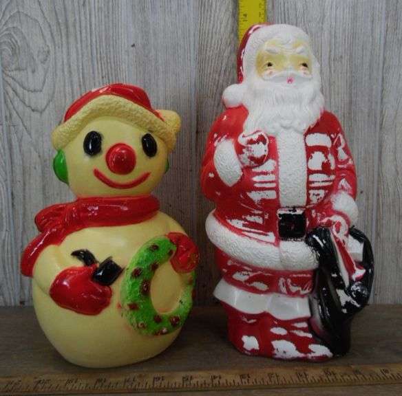 Empire Santa & Union Snowman Tabletop Blow Molds