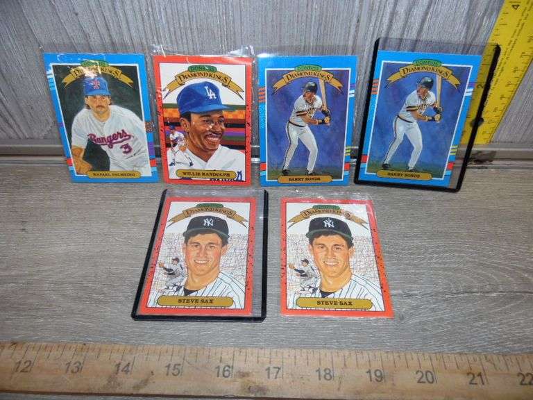 Don Russ Diamond Kings Baseball Cards - Palmeiro, Randolph, Bonds, Sax