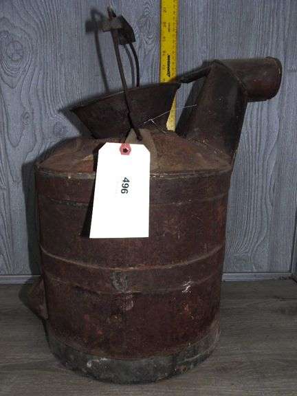 5 Gallon Liquid Can - Property Of Standard Oil Co - Dunker Auction