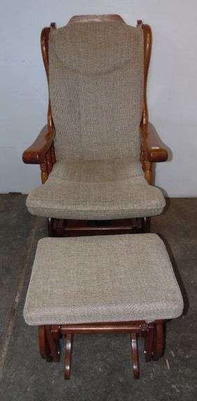 Glider Rocker With Glider Ottoman - Dunker Auction