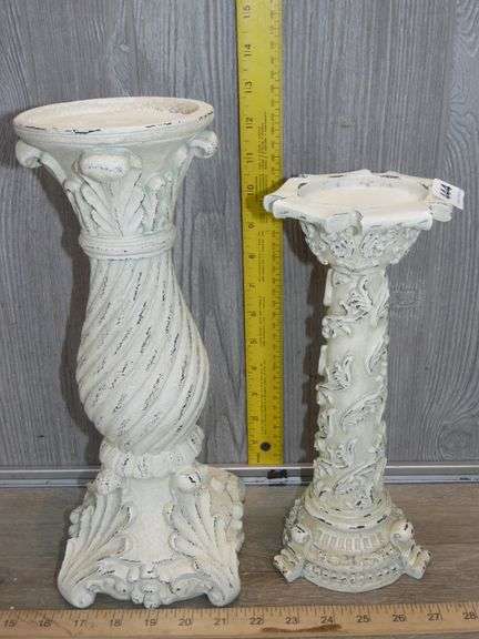 Two Piller Candle Stands - Dunker Auction
