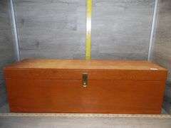 Wood Toolbox With Tools