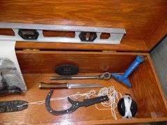 Wood Toolbox With Tools