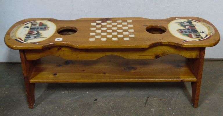 Home Town USA Wood Game Table - 39" x 11" x 15"