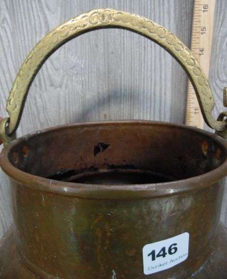Copper Bucket With Brass Handle
