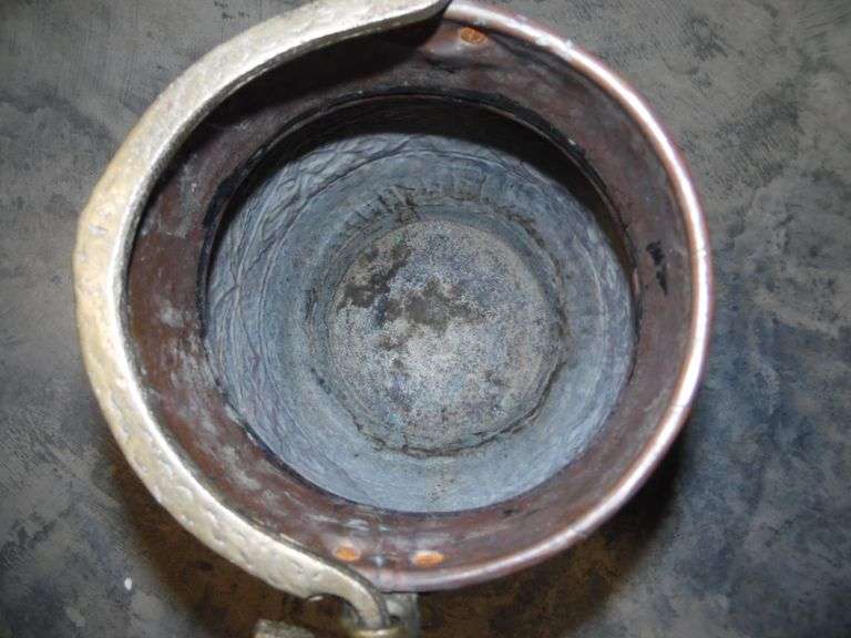 Copper Bucket With Brass Handle