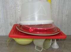 Plastic Measure Cups, Cake Carrier, Pie Carrier, Scoops & Bowls