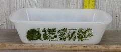 Glasbake Herb & Flower Divided Dish & Rectangle Loaf Dish