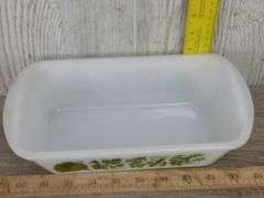 Glasbake Herb & Flower Divided Dish & Rectangle Loaf Dish