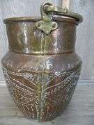 Copper Bucket With Brass Handle