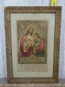 Antique Framed First Communion Certificates