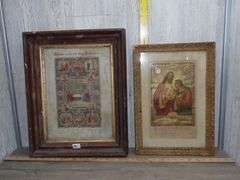 Antique Framed First Communion Certificates