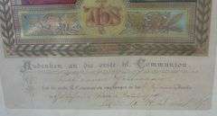 Antique Framed First Communion Certificates