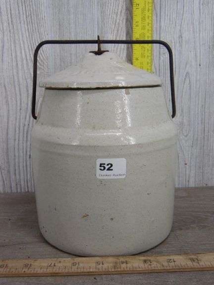 Stoneware Crock With Locking Lid