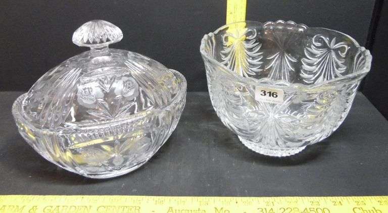Crystal Clear Industries Bowl & Lead Crystal Bowl With Lid