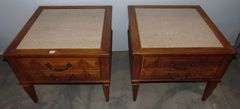 Two End Tables With Drawers - 25" x 25" x 21"
