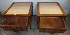 Two End Tables With Drawers - 25" x 25" x 21"