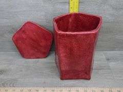 Clay Pots, Flower & Jar With Lid
