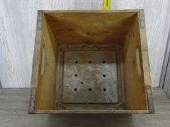 Pevely Wood & Metal Milk Crate