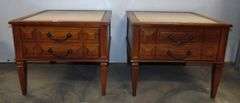 Two End Tables With Drawers - 25" x 25" x 21"
