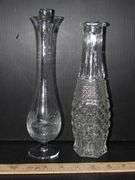 Bud Vases & Decanter With Stopper