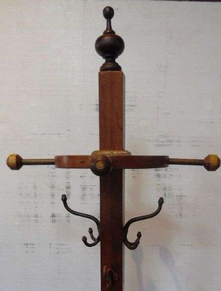 Wood Coat Tree - 72" Tall