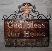 God Bless Our Home & Girl With Dog Wall Art