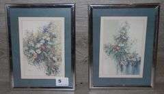 Four Framed Floral Pictures