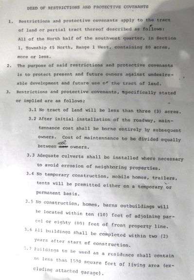 Copy Deed Of Restriction and ProtectiveConenant's