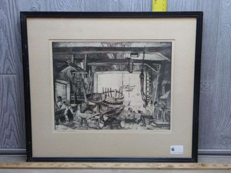 The Old Boat Works Wall Art By Lionel Barrymore