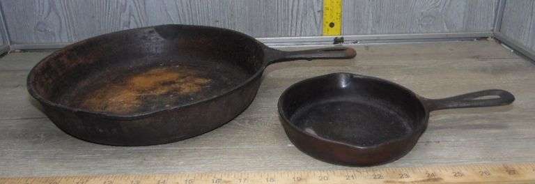 Two Cast Iron Skillets