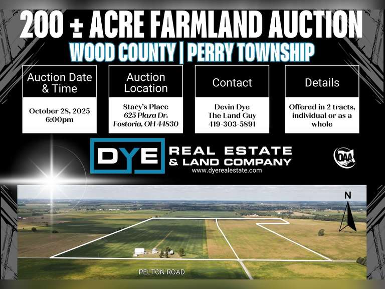 200+/- Acres, Wood County, Ohio