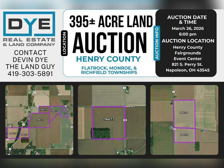 395.65 +/- Acres, Henry County, Ohio 