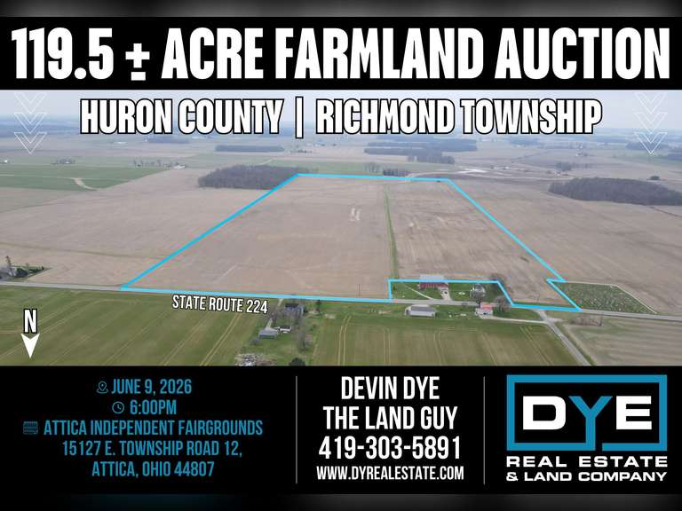 119.5 +/- Acres, Huron County, Ohio