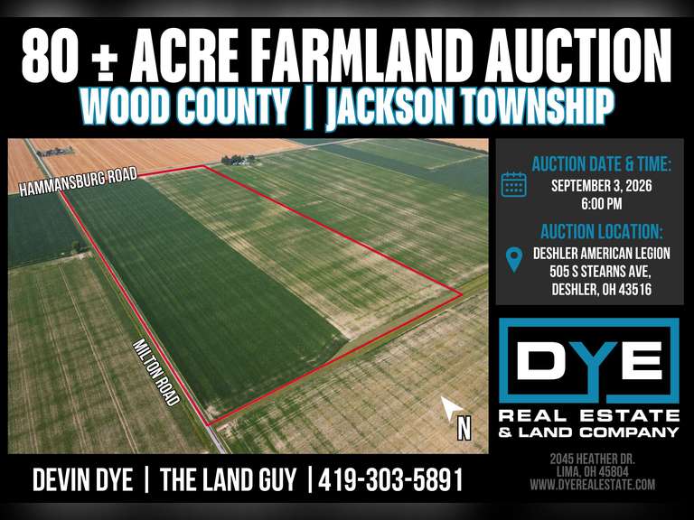 80 +/- Acres, Wood County, Ohio