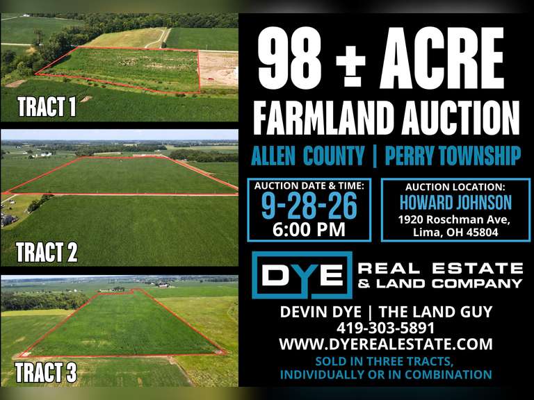 98 +/- Acres, Allen County, Ohio
