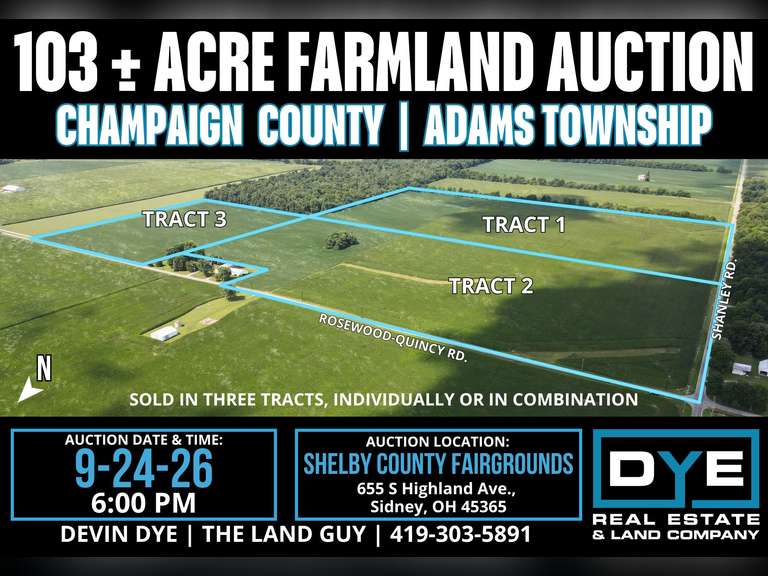 103 +/- Acres, Champaign County, Ohio