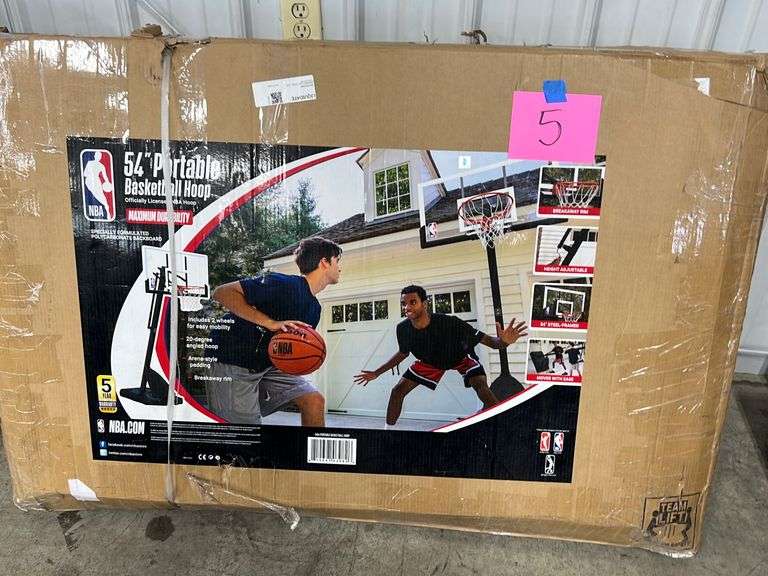 AS IS - 54" PORTABLE BASKETBALL HOOP IN BOX