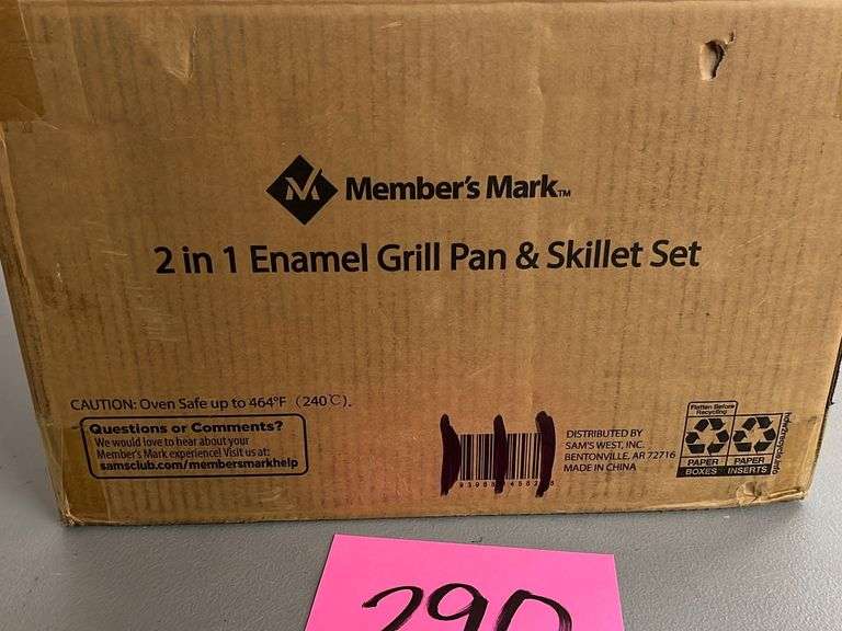 2 IN 1 ENAMEL GRILL PAN & SKILLET SET IN BOX & MM SKILLET Earl's