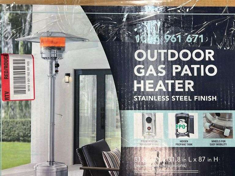 HAMPTON BAY OUTDOOR GAS PATIO HEATER IN BOX Earl