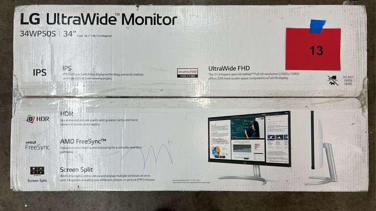 LG 34" ULTRAWIDE MONITOR IN BOX