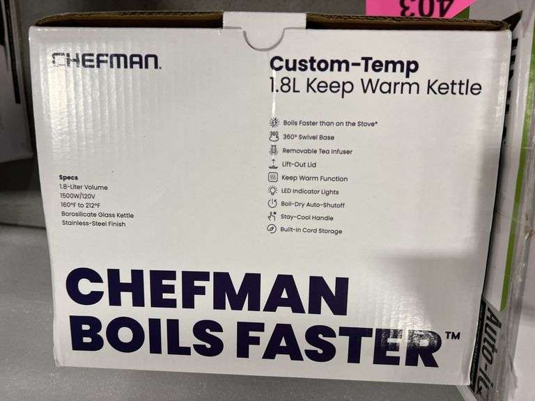 NINJA NUTRI BLENDER PRO & CHEFMAN KEEP WARM KETTLE IN BOXES Earl's