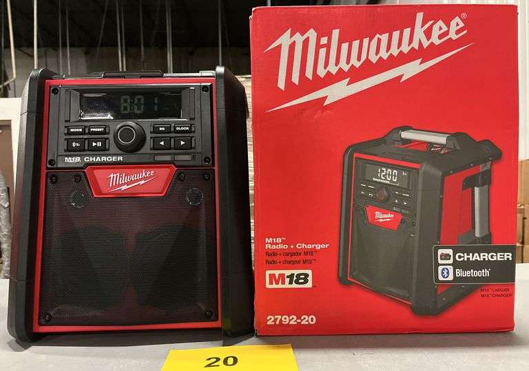 MILWAUKEE M18 RADIO & CHARGER W/ BOX