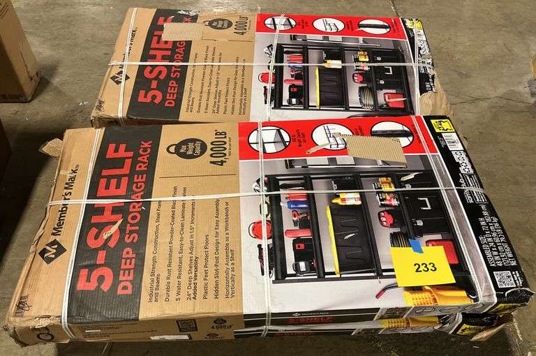 (4) 5 SHELF DEEP STORAGE RACKS IN BOXES - Earl's Auction Company