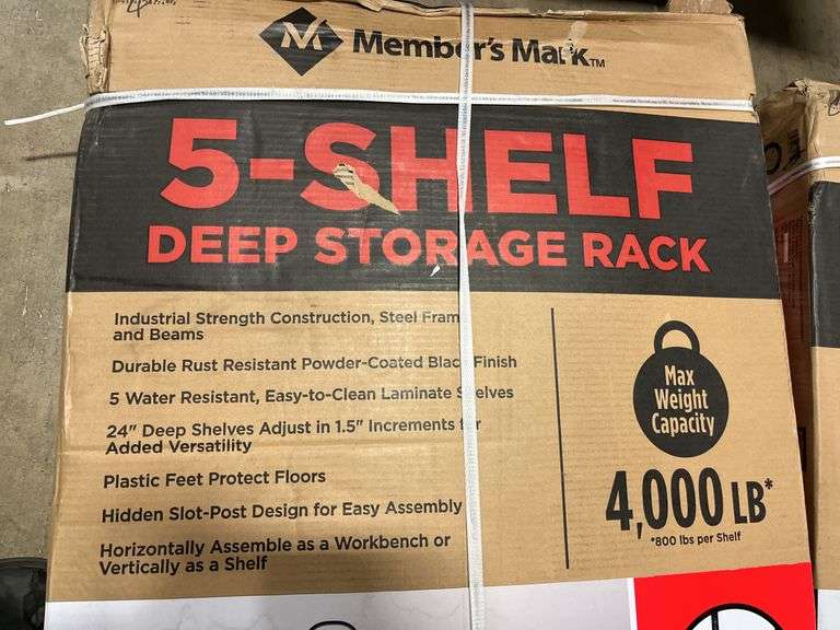 (4) 5 SHELF DEEP STORAGE RACKS IN BOXES - Earl's Auction Company