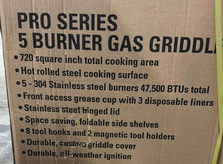 PRO SERIES 5BURNER GAS GRIDDLE IN BOX Earl's Auction Company
