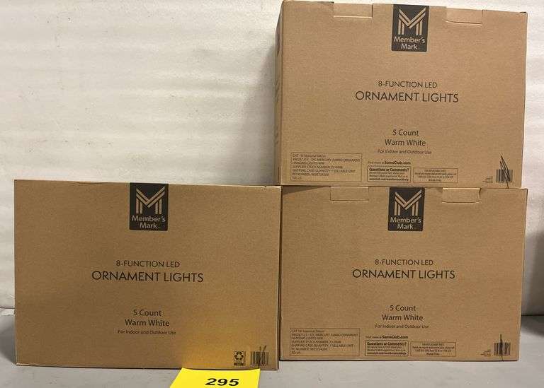 (3) BOXES OF 8 FUNCTION LED ORNAMENT LIGHTS - WARM WHITE - Earl's ...