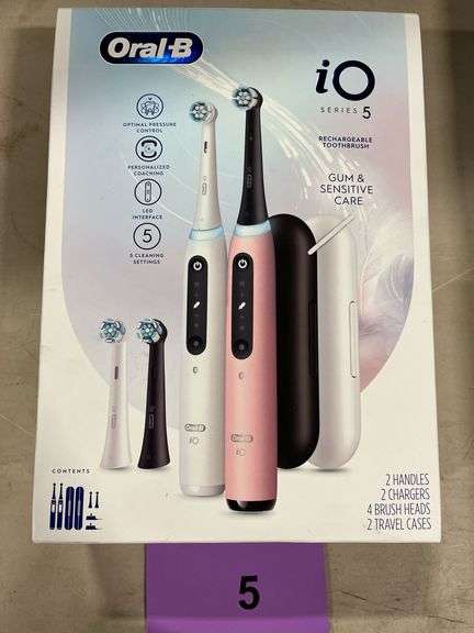 NEW ORAL B IO SERIES 5 RECHARGEABLE TOOTHBRUSH SET IN BOX - Earl's ...