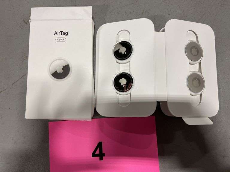 (4) NEW APPLE AIR TAGS W/ BOX - Earl's Auction Company