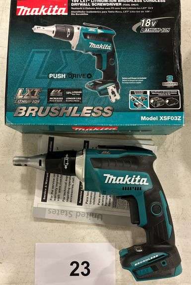 MAKITA 18V LXT BRUSHLESS CORDLESS DRYWALL SCREWDRIVER W/ BOX (TOOL ONLY)